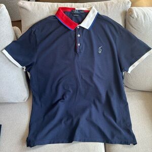 Polo by Ralph Lauren Men's Navy Blue Polo Shirt XXL in really good condition